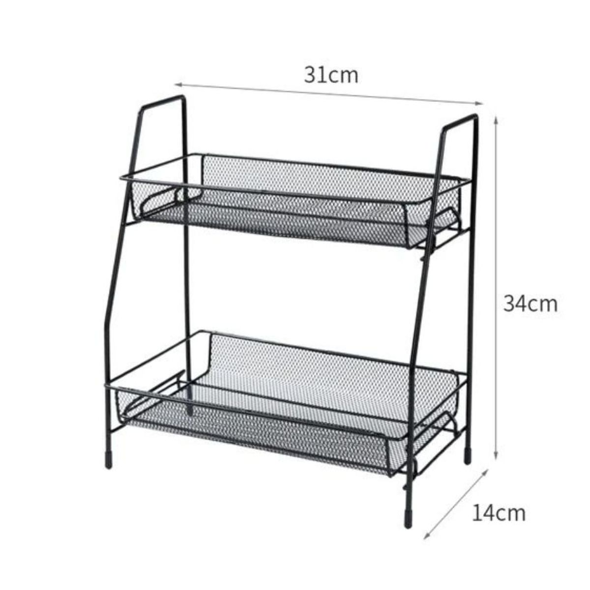 GENERICO - Estante Organizador de Metal para Baños Cocina Soporte Negro