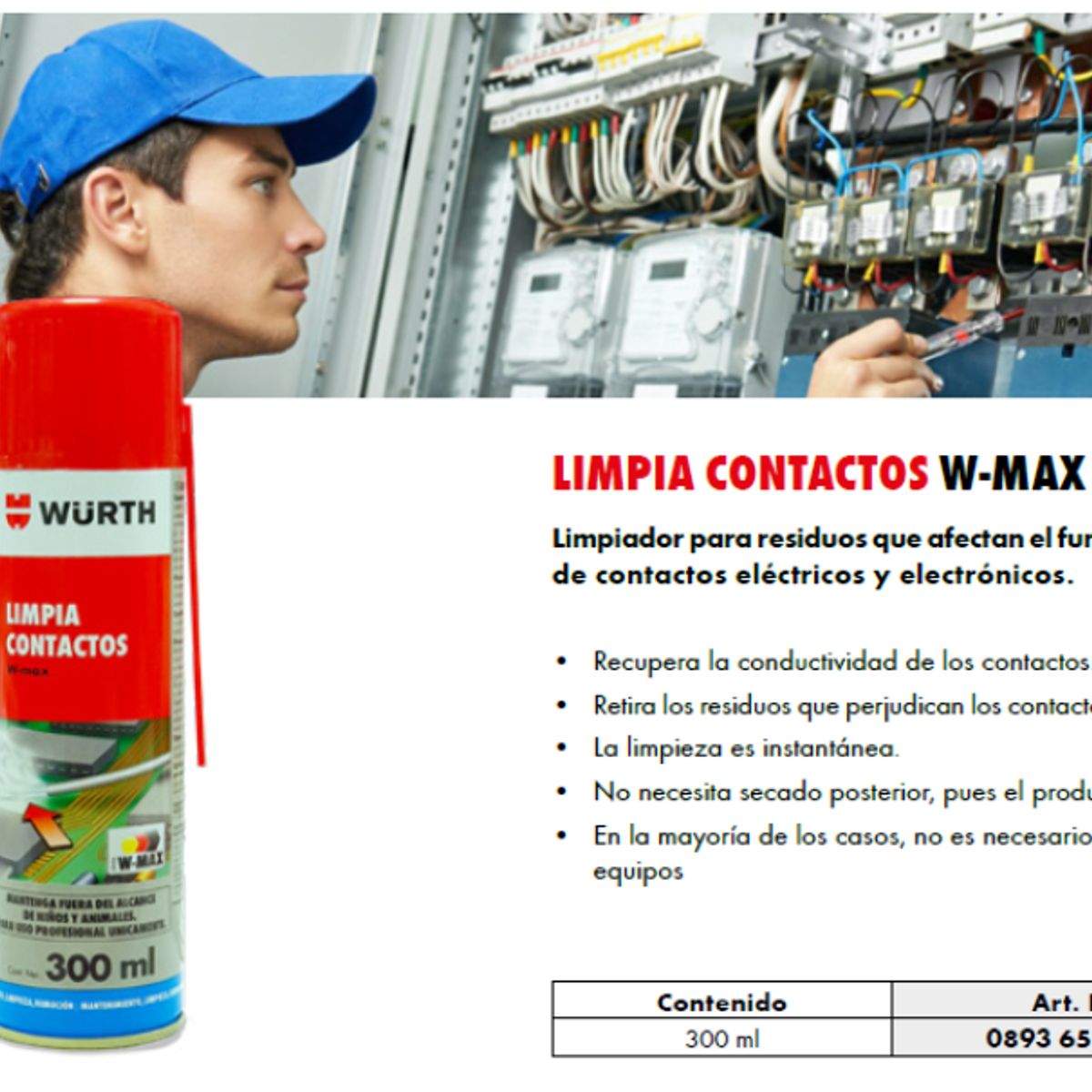 WURTH - LIMPIA CONTACTO WURTH 300 ML