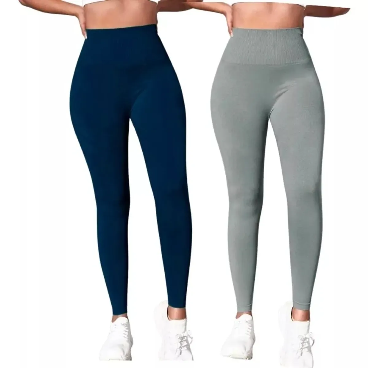 LOOK SHOP - Pack 2 Calzas Polar Sin Costura Mujer. Tiro Extra Largo 993