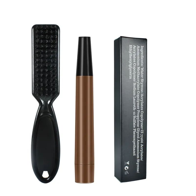 GENERICO - Lapiz Marrón Oscuro Para Barba Relleno Reparación Barbería