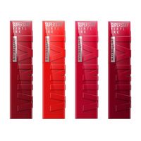 4 Labiales Superstay Vinyl Ink Rojos Hasta 16H Maybelline.
