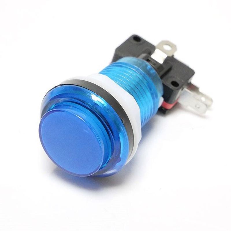DM - BOTÓN ARCADE AZUL CON MICRO SWITCH TIPO DOMO 33MM