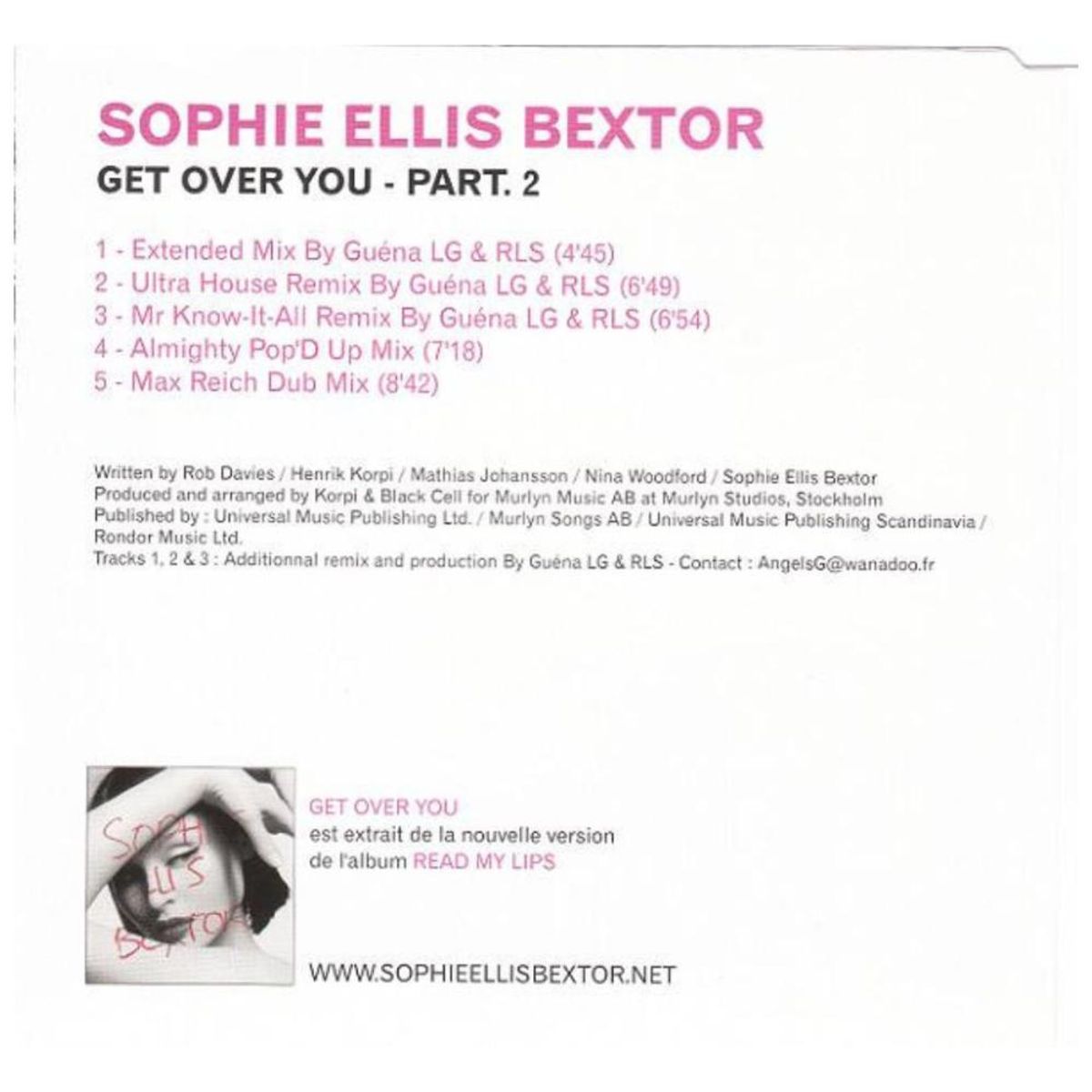 HITWAY MUSIC - SOPHIE ELLIS BEXTOR - GET OVER YOU 3 REMIXES - CD HITWAY MUSIC