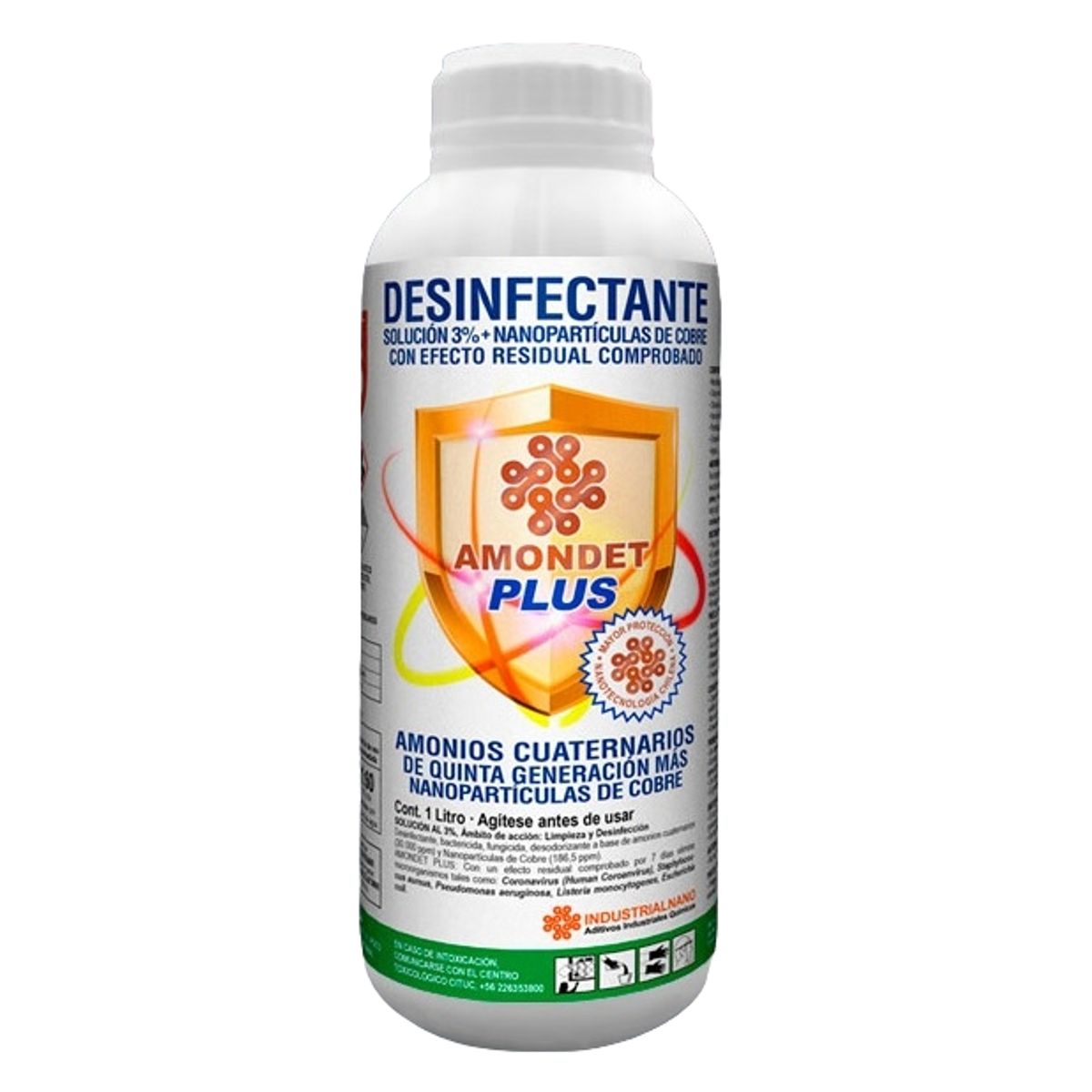 AMONDET - Desinfectante de Amonio Cuaternario con Nano Cobre - Amondet Plus (x 60 L)