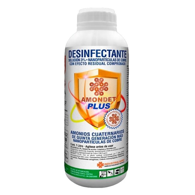 AMONDET - Desinfectante de Amonio Cuaternario con Nano Cobre - Amondet Plus (x 60 L)