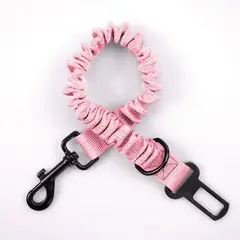 GENERICO - Cinturon de Seguridad Anti tirones para Perros y Gatos Rosado