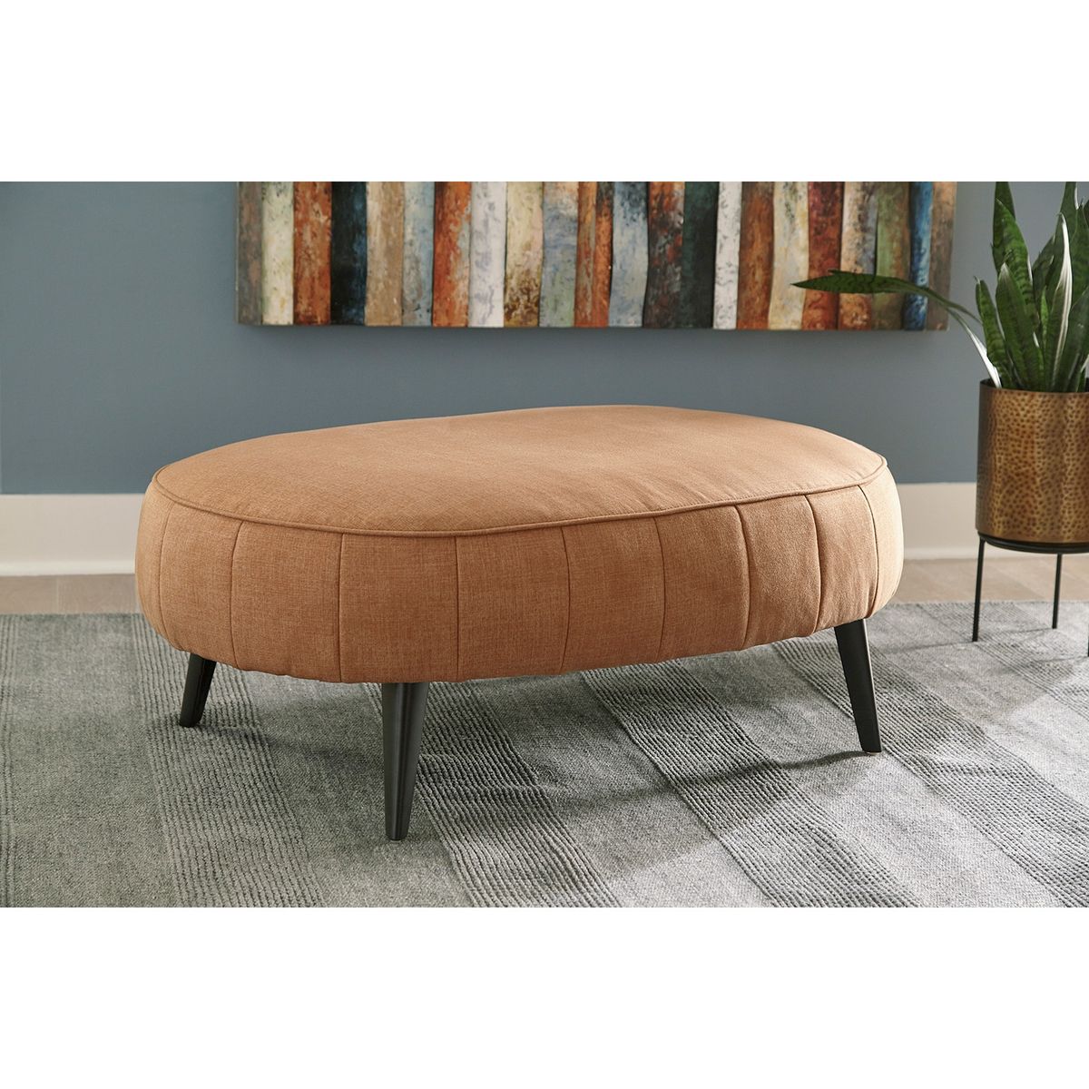 ASHLEY - Ottoman oversized Hollyann rust