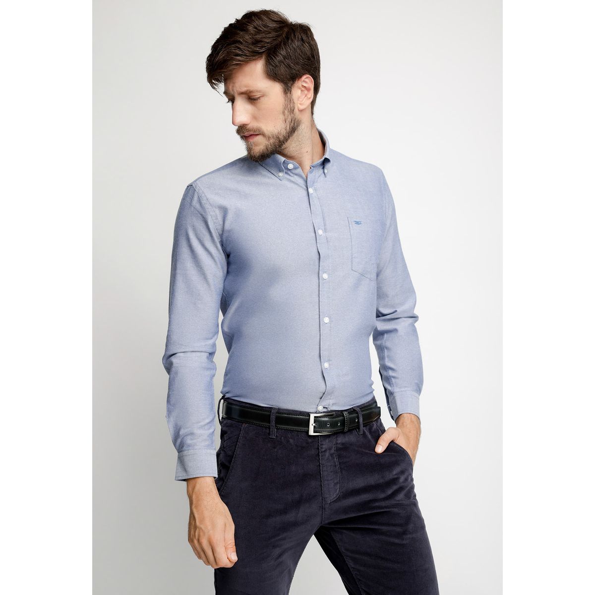 FEROUCH - Camisa Oxford Sport F Azul Ferouch