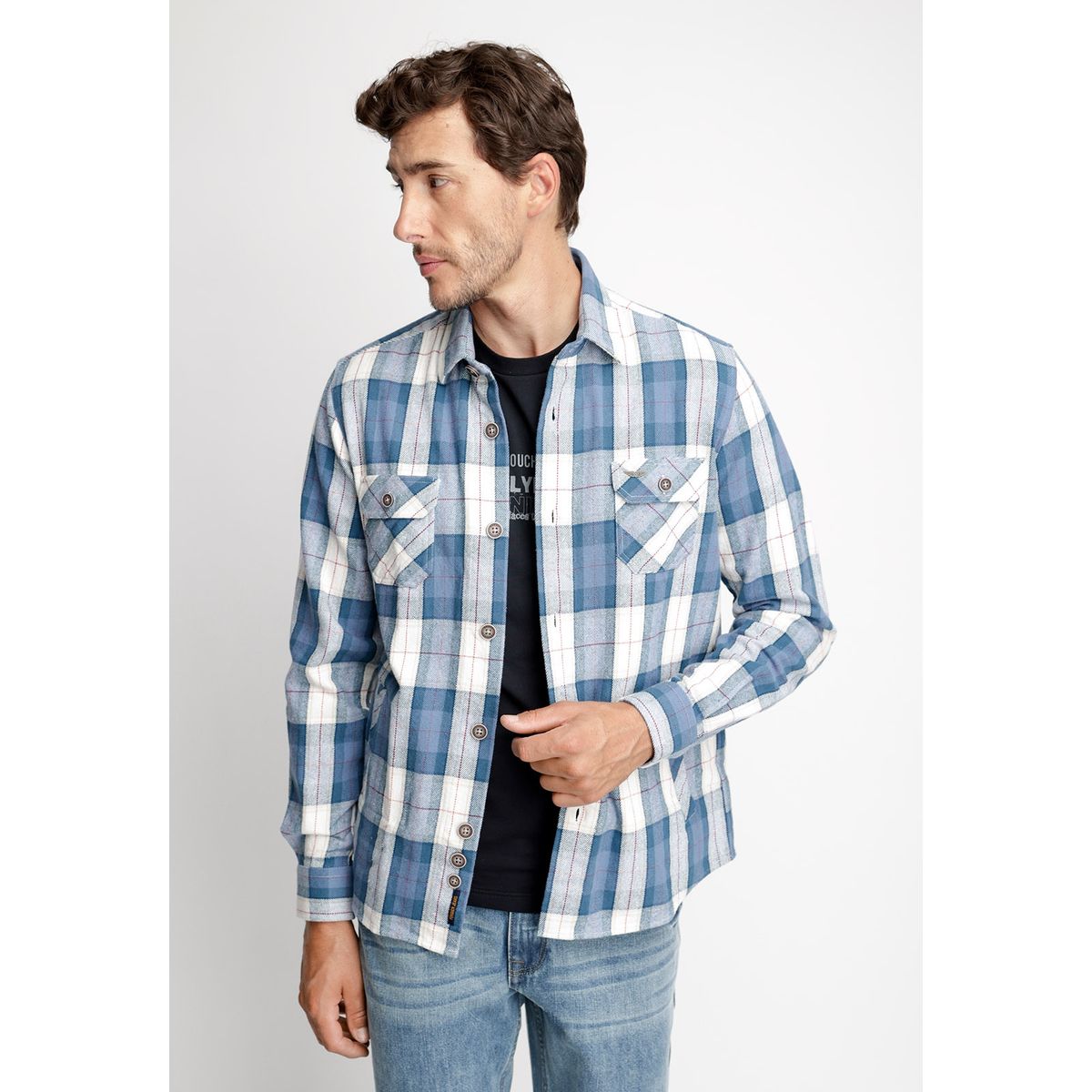 FEROUCH - Camisa Overshirt Fj Celeste Ferouch