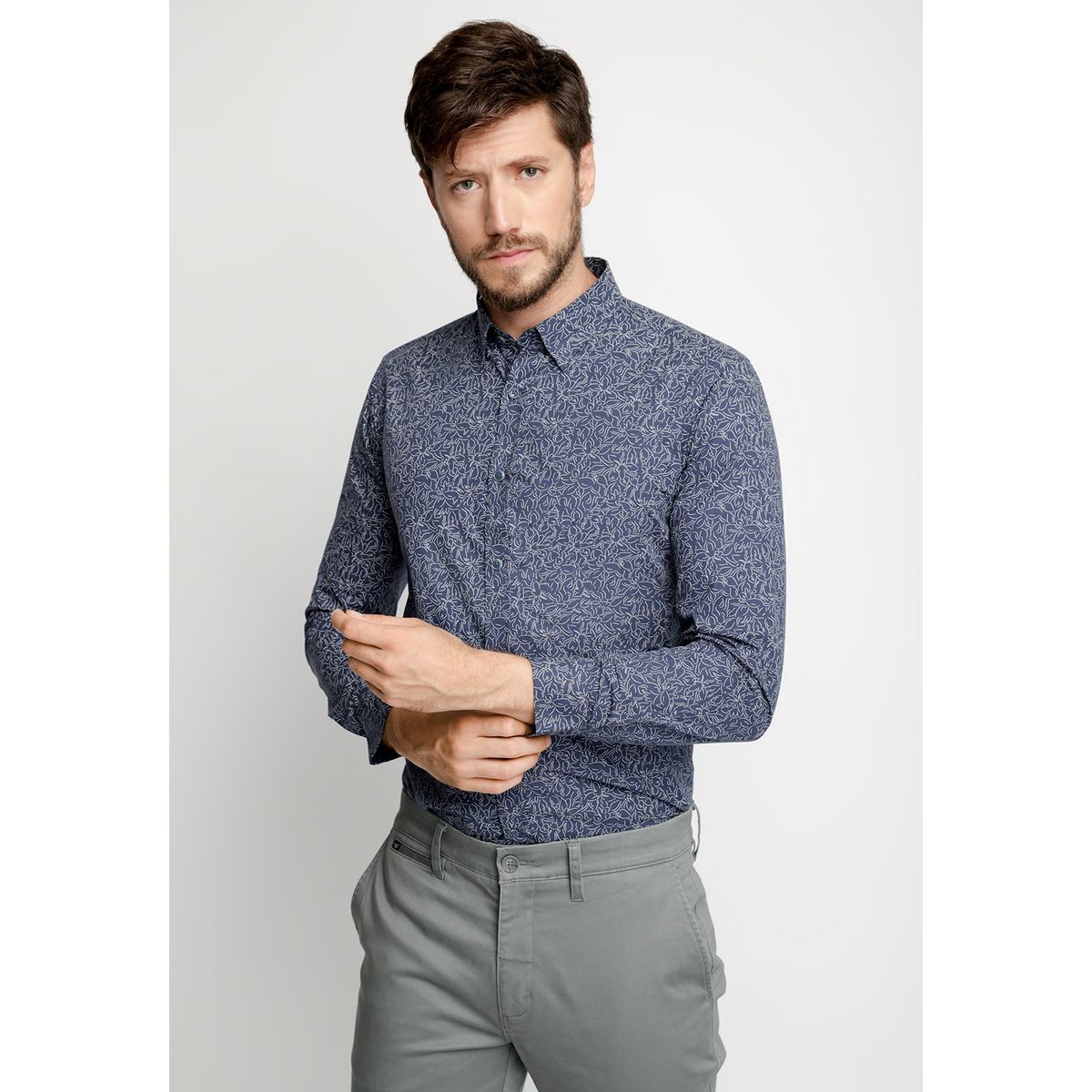 FEROUCH - Camisa Estampada Irving F Beige Ferouch