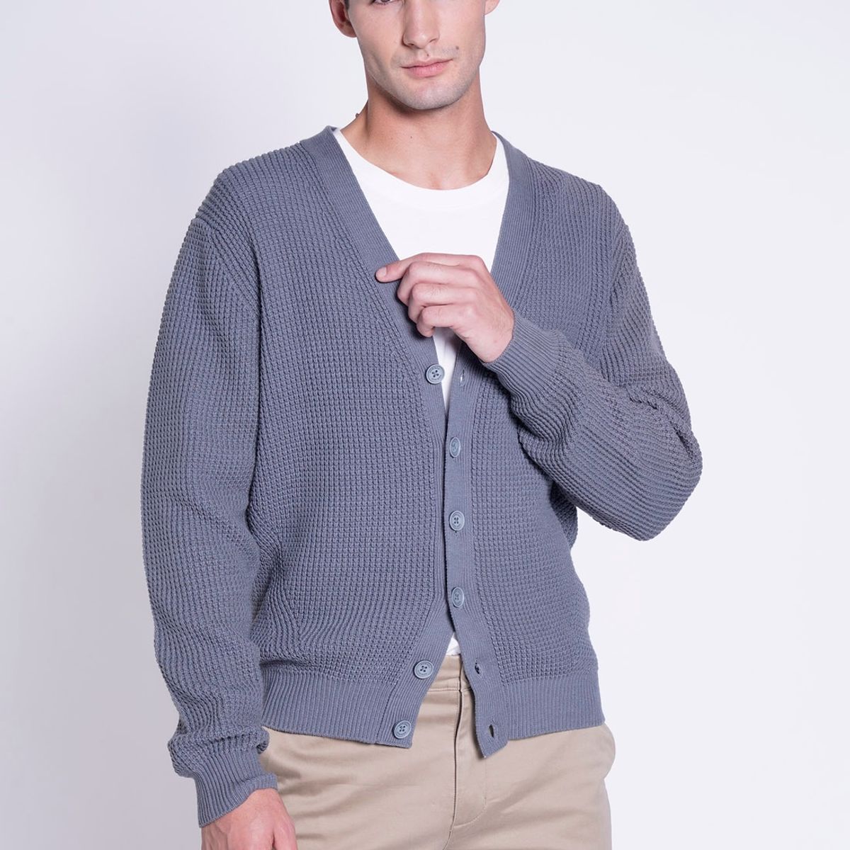 NEW MAN - Cardigan Opala Gris New Man