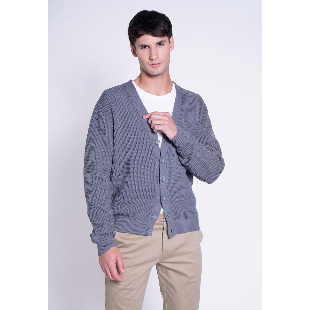 NEW MAN - Cardigan Opala Gris New Man