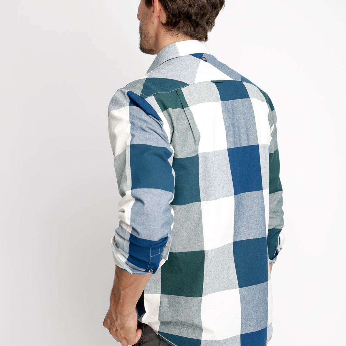 FEROUCH - Camisa Cuadro Color Fj Azul Ferouch