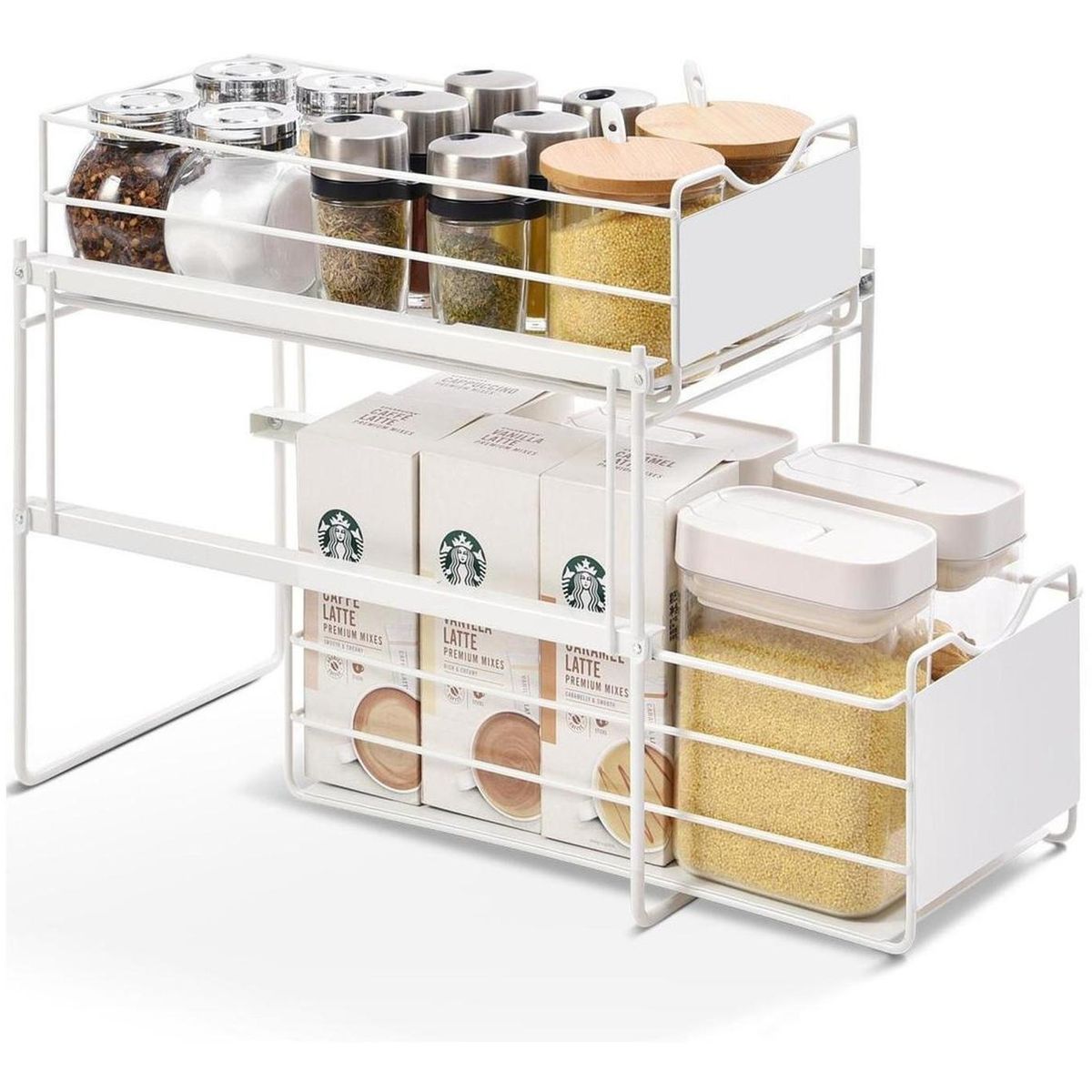 CASATUA - Organizador Estante Multiuso Casatua Lavaplatos Cocina Baño - Blanco