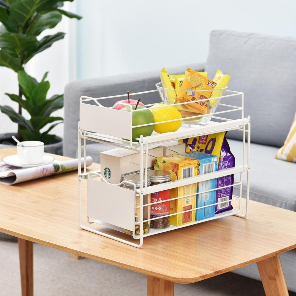 CASATUA - Organizador Estante Multiuso Casatua Lavaplatos Cocina Baño - Blanco