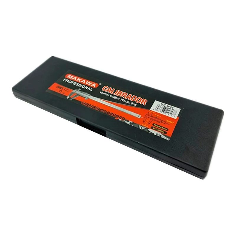 MAKAWA - Pie De Metro Vernier Análogo Con Estuche 150mm 8 Pulgadas Mk
