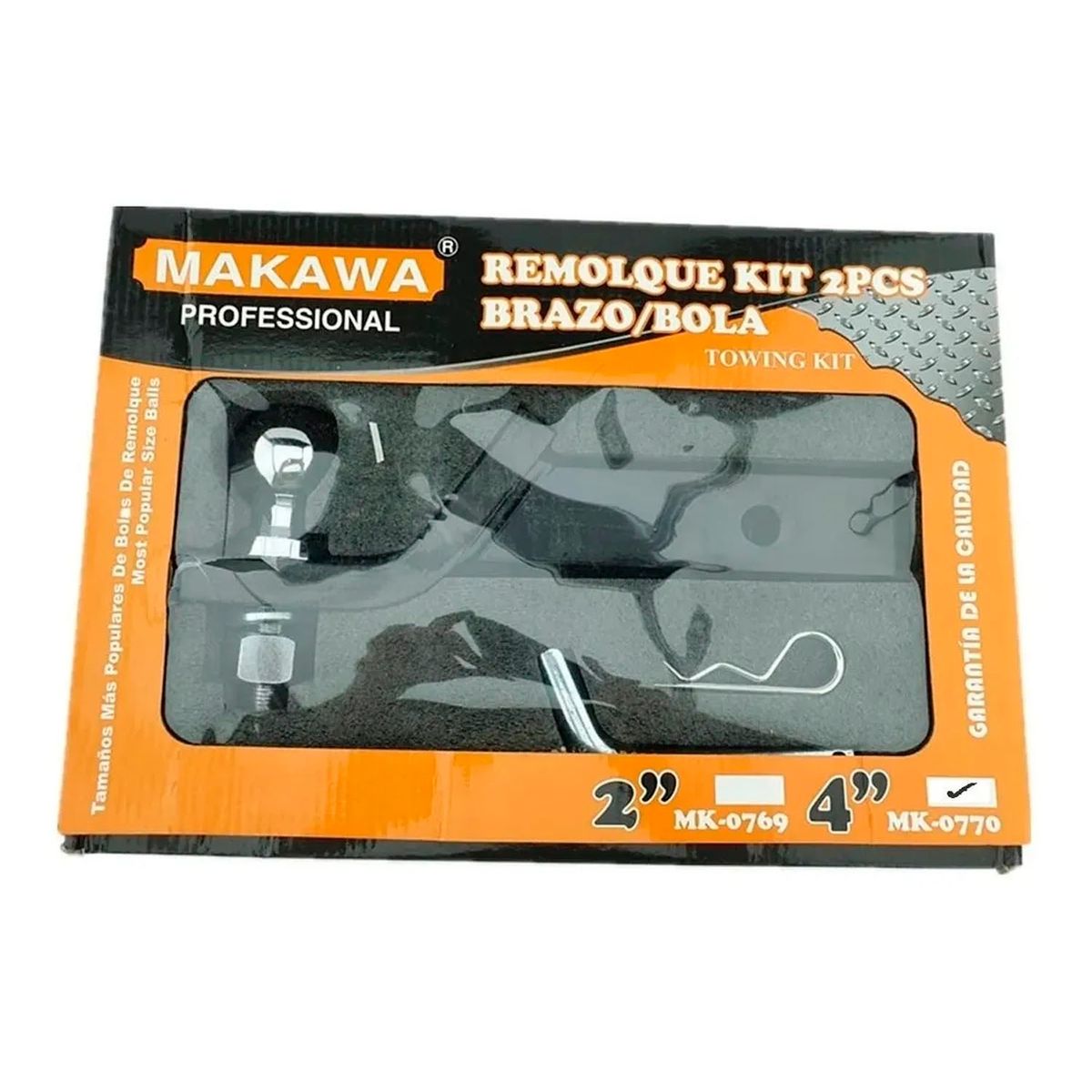 MAKAWA - Kit De Remolque 2 Piezas Bola / Brazo 4 Pulgadas Makawa
