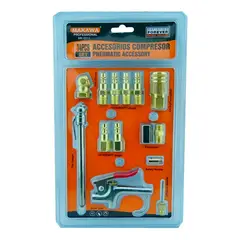 MAKAWA - Kit Juego De Accesorios Para Compresor 14 Piezas Mk-0211