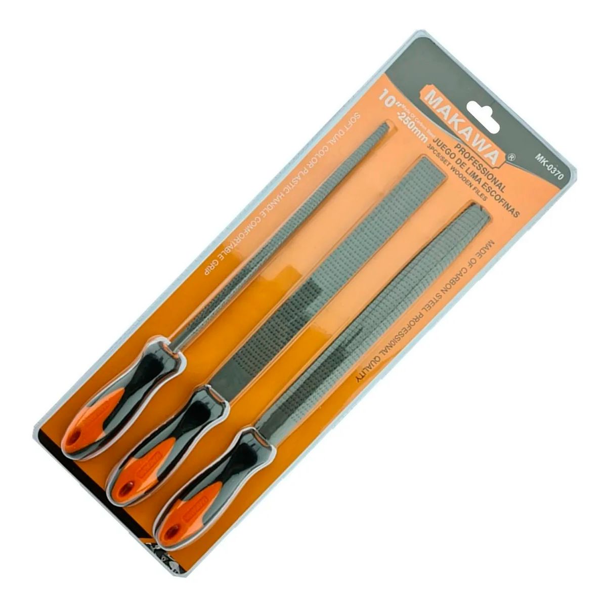 MAKAWA - Juego De Limas Escofinas Para Madera 10 Pulgada 3 Piezas Mk