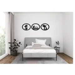 GENERICO - Cuadros Decorativos Pack 3 Dragon Z Madera MDF 3mm