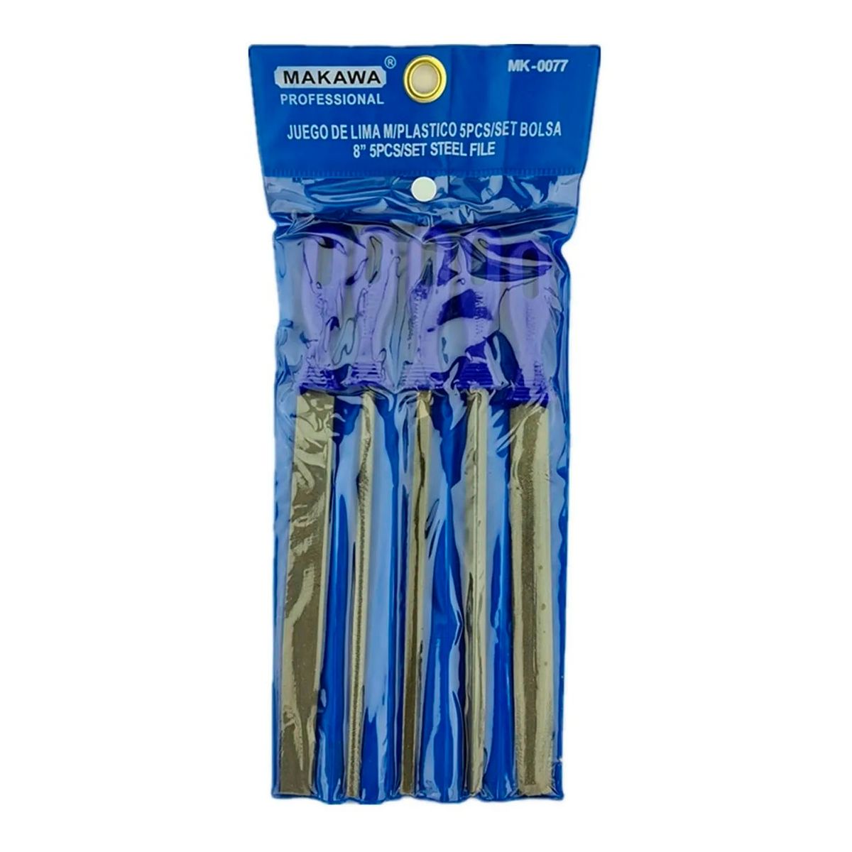 MAKAWA - Kit Juego Limas De Acero 5 Piezas 8 Pulgadas Makawa Mk-0077
