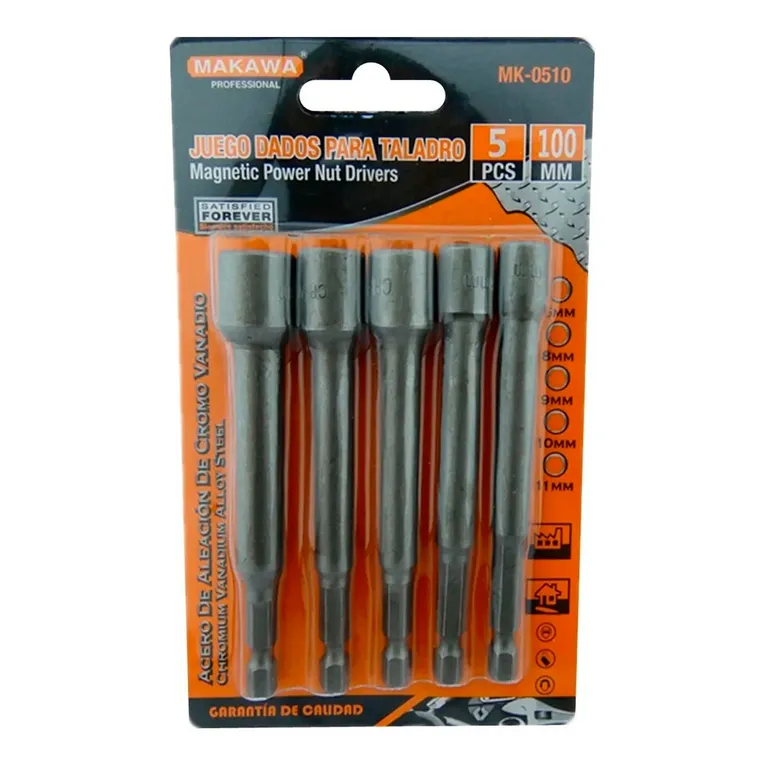 Juego Adaptadores Para Taladro Punta Magnetica 5 Pcs Mk-0510