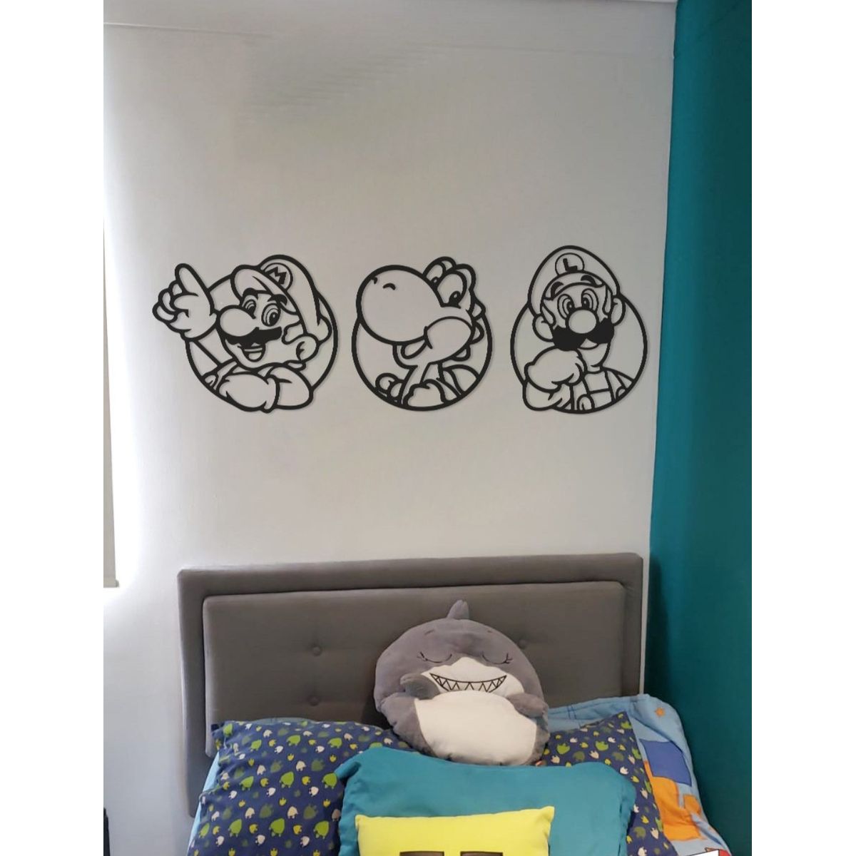 GENERICO - Cuadro Decorativo figura  Mario en madera Mdf  3mm