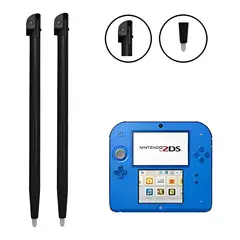 GENERICO - Lápiz Nintendo Old 2ds Plástico Negro Pantalla Tactl X2