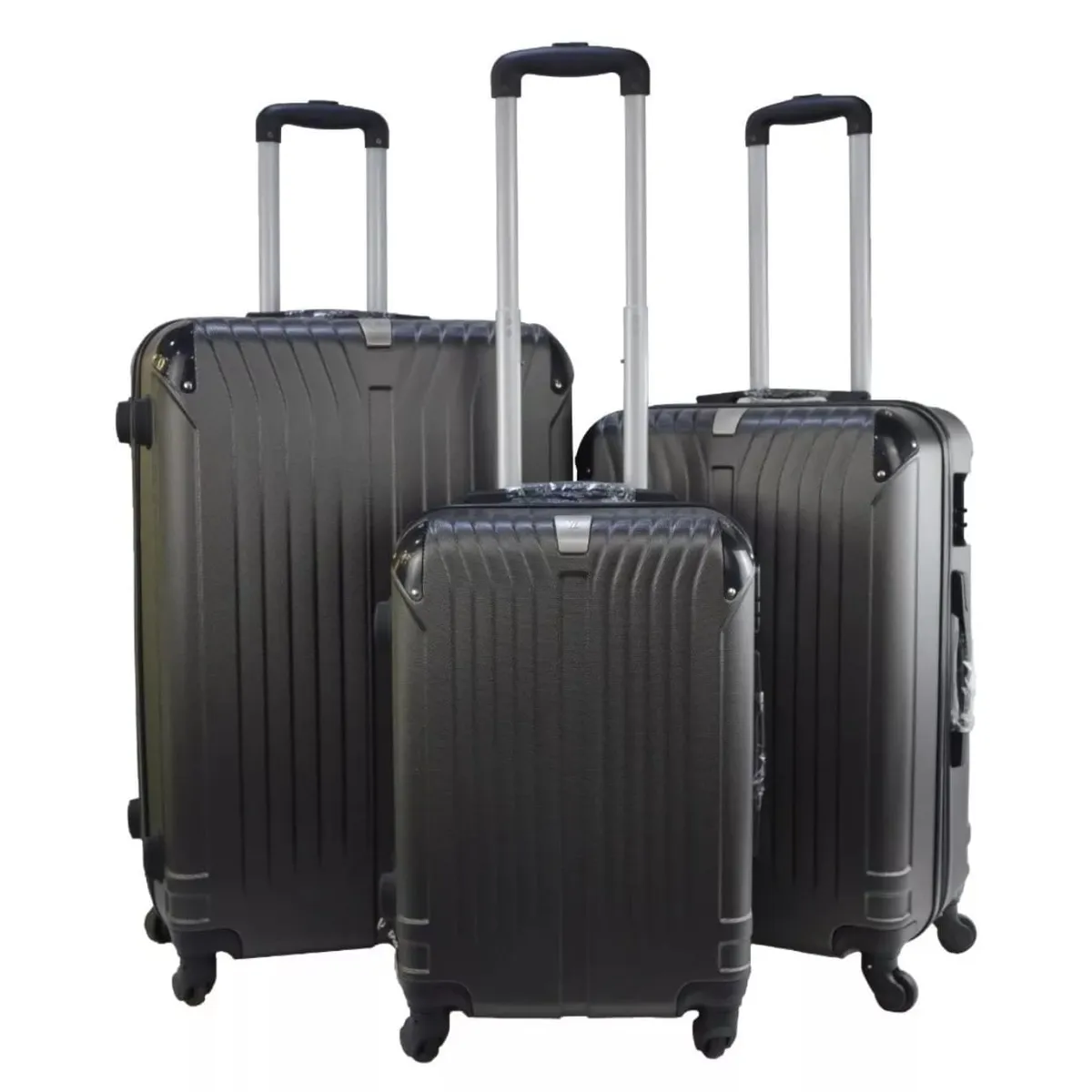 GENERICO - Set 3 Maletas Rigidas Ruedas 360 Negra