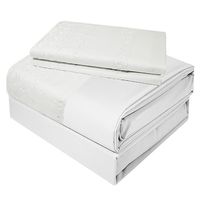 Juego De Sabanas SuperKing Broderie Clasico Blanco 200 Hilos