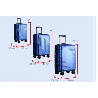 Imagen 2 del producto Set 3 Maletas Rigidas Ruedas 360- Azul L