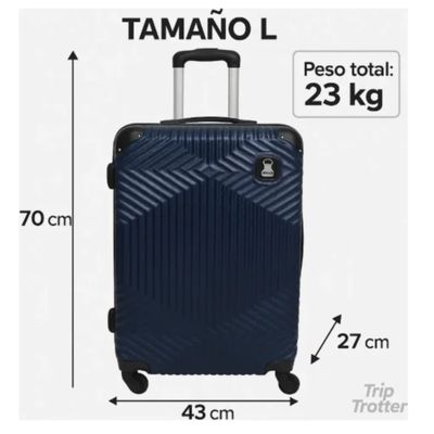 Imagen 2 del producto Maleta Grande Bodega 23 kg Plateado