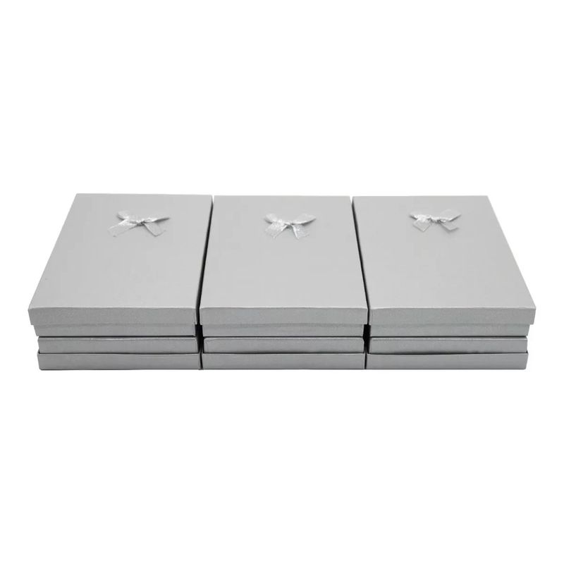 MALIK - Set 6 Cajas De Regalo 13x18 Cms Joyas O Collares Color Gris