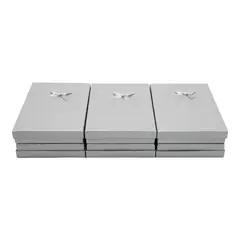 MALIK - Set 6 Cajas De Regalo 13x18 Cms Joyas O Collares Color Gris
