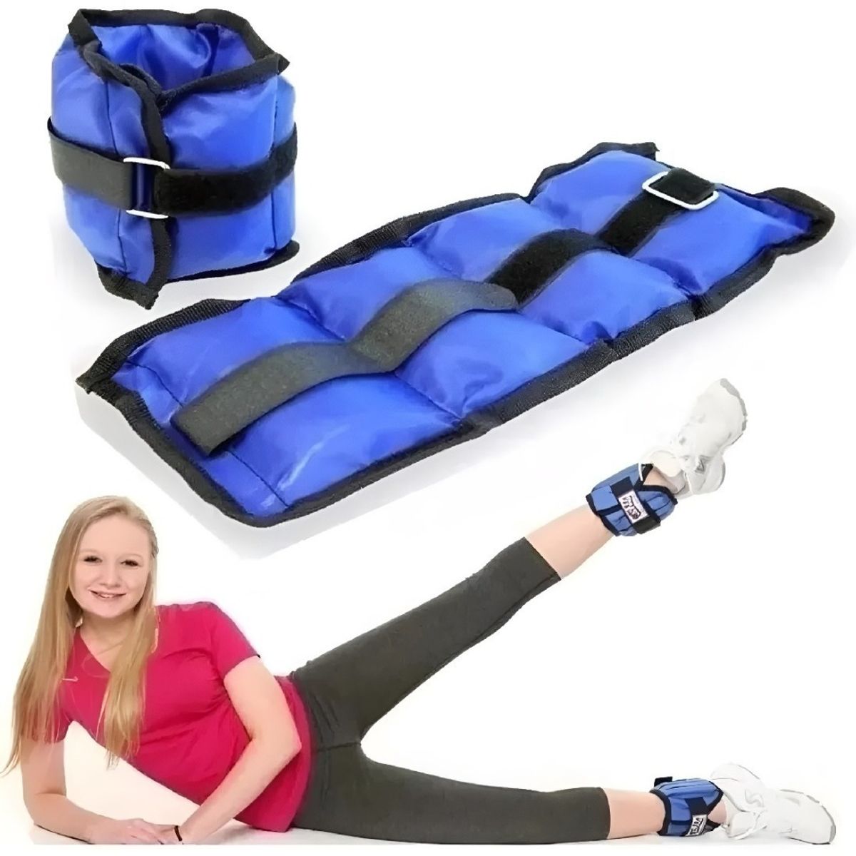 GENERICO - Pack 2 Pesas De Tobillo Tobillera De 0,5kg C/u (Total 1kg)