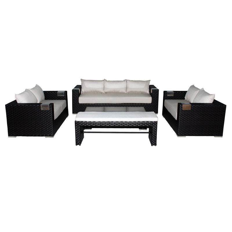 MUEBLES LA TERRAZA - Set Muebles de Terraza XL  Banqueta Chocolate