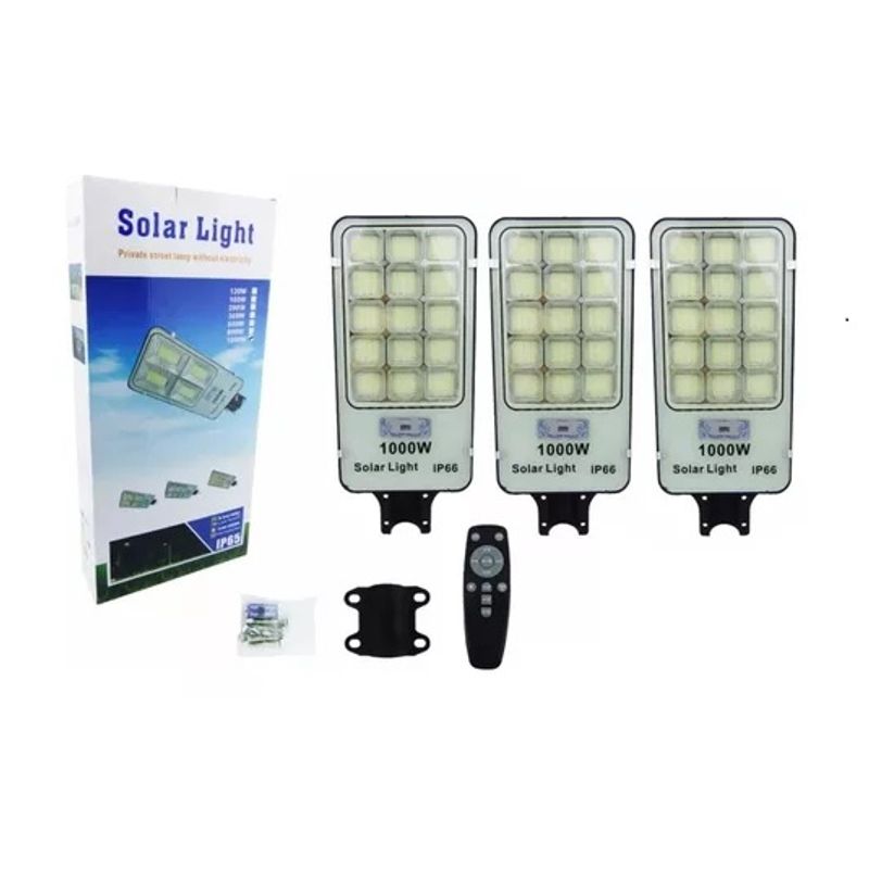 GENERICO - X3 Focos Solares Exterior Foco Led Con Sensor 1000wsoporte.