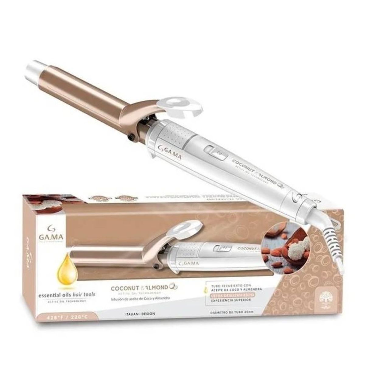 GAMA - ONDULADOR RIZADOR ESSENTIAL OIL COCONUT 25 MM RGSTD-N 25 GA.MA