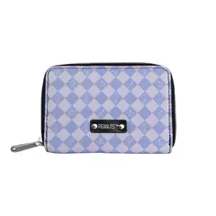 SNOOPY - Billetera Mujer Cuadros Celeste