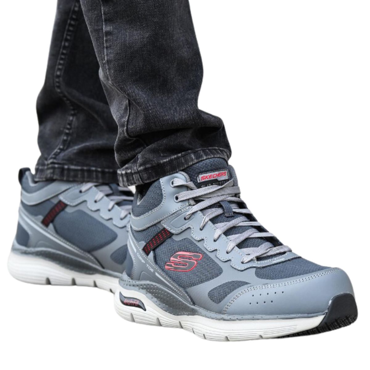 SKECHERS WORK - ZAPATO DE SEGURIDAD ANTIRESBALANTE SKECHERS HOMBRE MODELO BENSEN