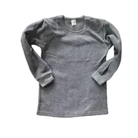 Polera Camiseta Manga Larga Para Niños De Algodón Con Polar Interior