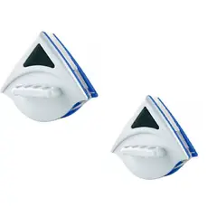 GENERICO - Pack X2 Limpia Vidrios Magnético Ventanas Hogar Triangular