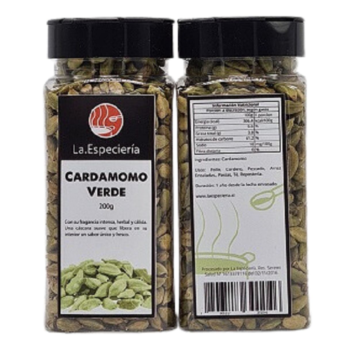 GENERICO - Cardamomo Verde Entero Premium Sabor Dulce Especiado  200g La Especieria