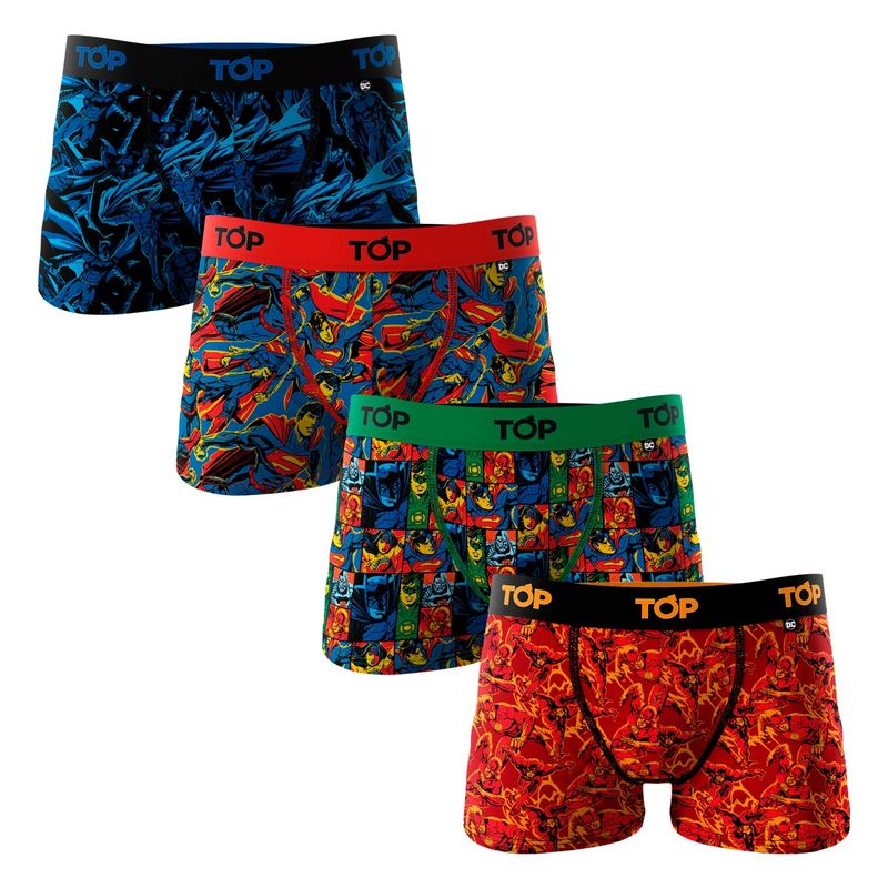 TOP - Bóxer Niño Algodón Pack 4 SUPER MAN C4 Top.