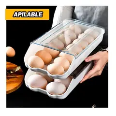 GENERICO - Bandeja Organizadora Porta Huevos Apilable