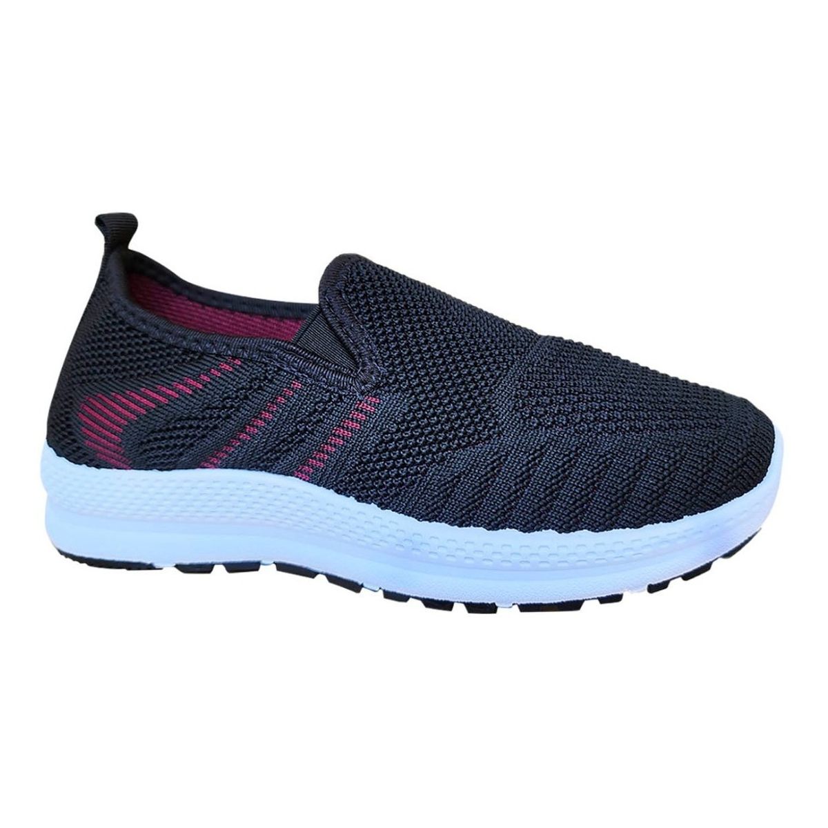 GENERICO - Zapatillas Urbanas Bajas Comodas Ecónomicas Sin Cordon Negro - 7169 +1
