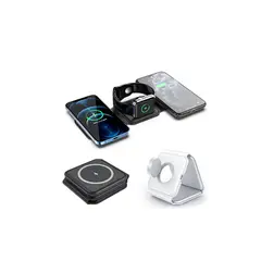 GENERICO - Cargador Rápido Inalámbrico Vidvie Para iPhone 3 En 1 Apple