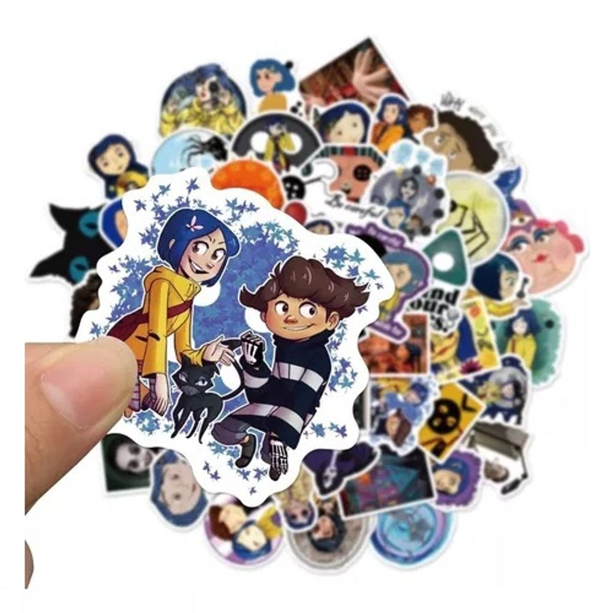 GARSIL - 50 Stickers de Coraline - Etiquetas Autoadhesivas