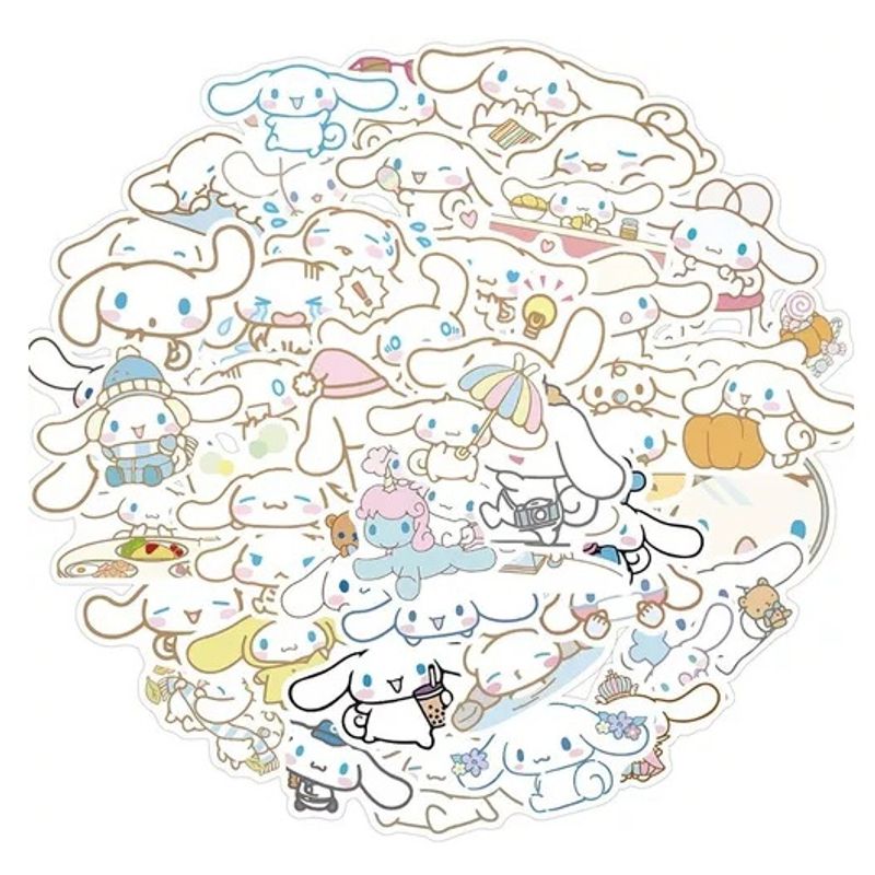 GARSIL - 50 Stickers de Cinnamoroll - Etiquetas Autoadhesivas
