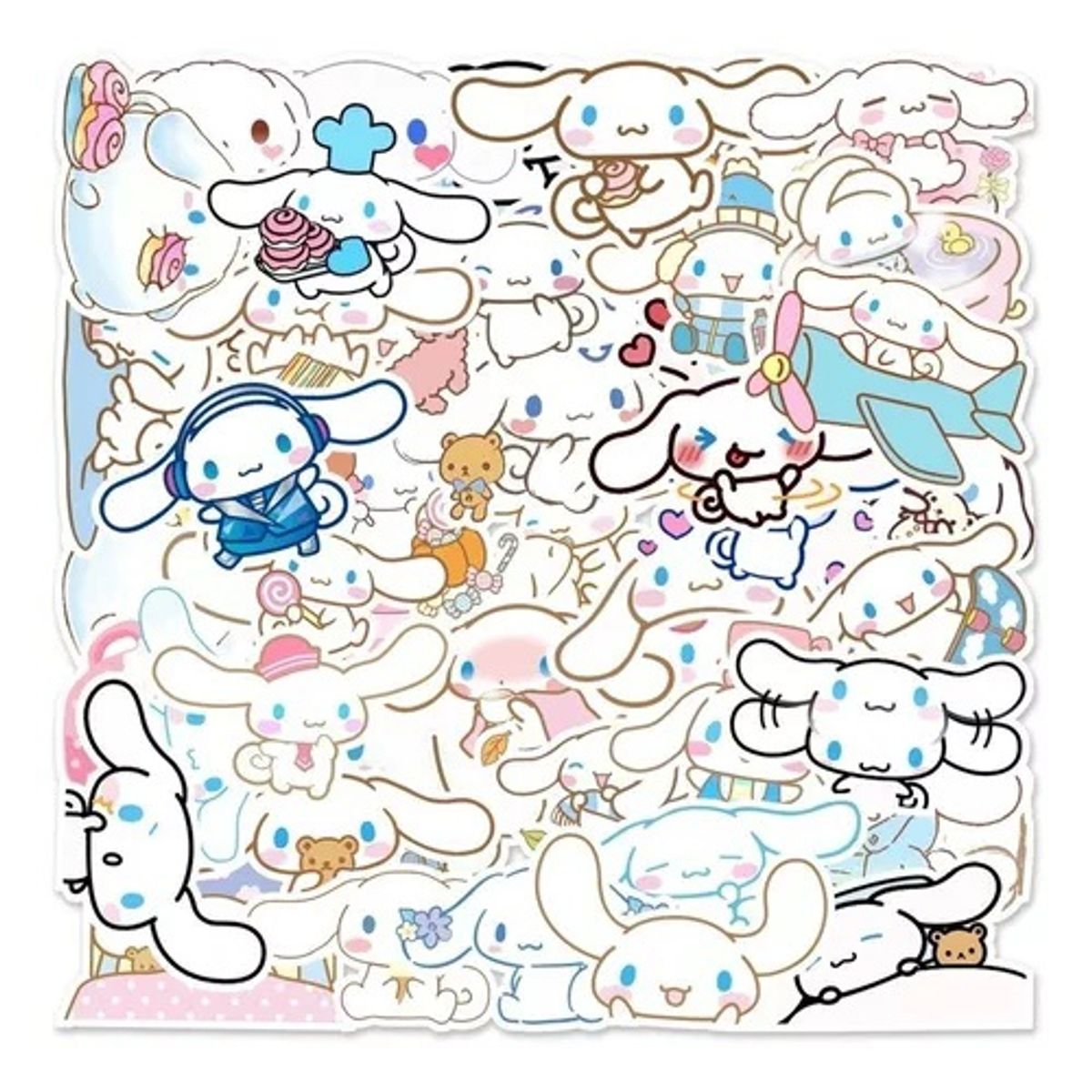 GARSIL - 50 Stickers de Cinnamoroll - Etiquetas Autoadhesivas